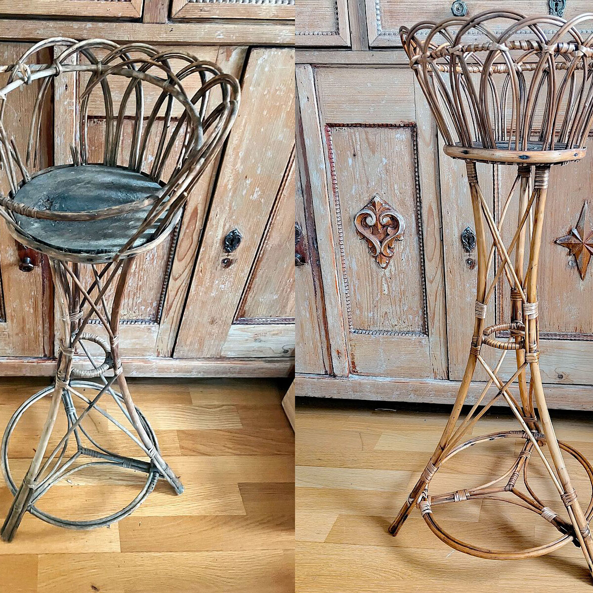 Reparatur Blumenständer Alt Neu 1